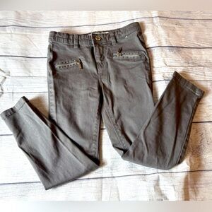 Denim&Co Kids' Gray skinny stretchy Pants/size 6-7